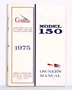 CESSNA Factory OEM - 150 - Owners Guide Manual 1975 #D-1033-13 - Very Rare!